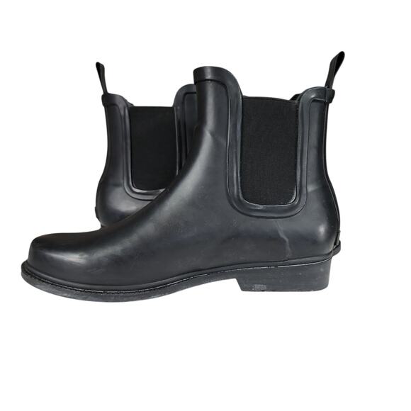 J‎ Crew Chelsea Ankle Boots sz 7 Womens Black Rain Booties Waterproof 7" Work - Picture 6 of 12
